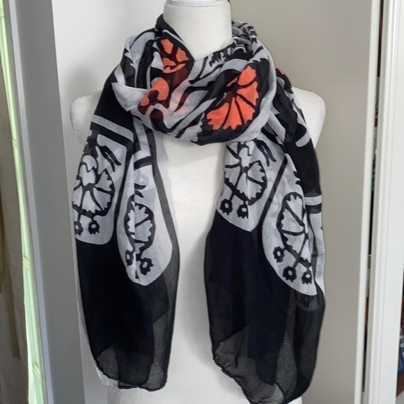 Zara Peach Orange Coral Black White Whimsical Bohemian Whimsigoth Cozy Warm Goth - Picture 3 of 16